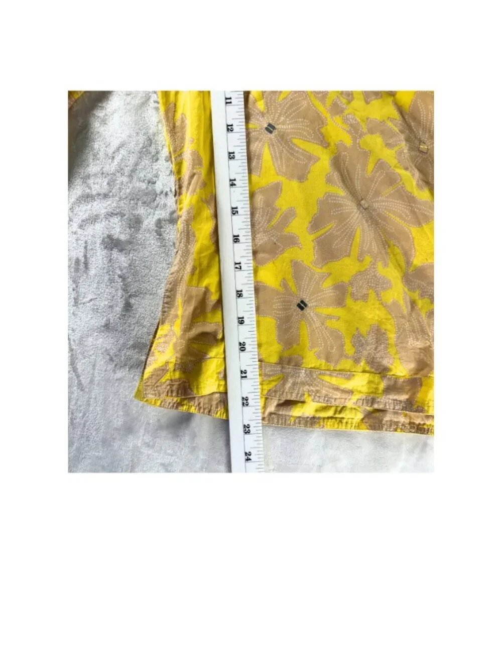 Tory Burch Yellow Floral Cotton Resort Blouse Small